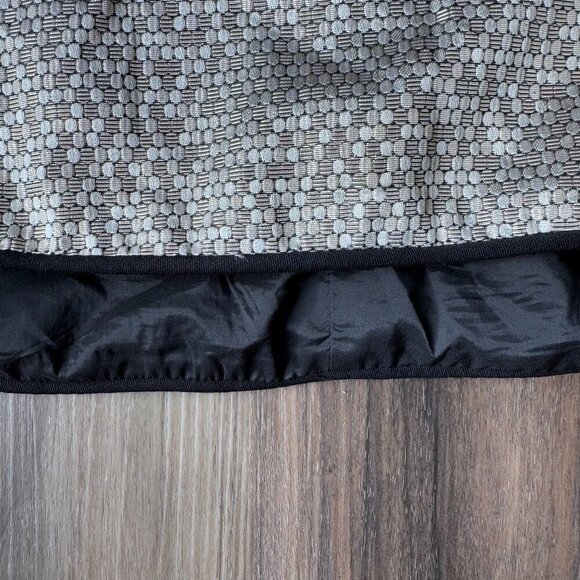 Black Halo Savona Metallic Gold Black Sleeve Mini Dress Size‎ 4 sparkle sequin - Picture 7 of 14